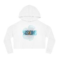 VISIONS flower Women’s Cropped Hooded Sweatshirt