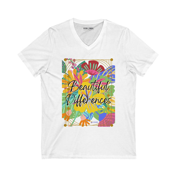 Unisex Jersey Short Sleeve V-Neck Tee