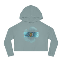 VISIONS flower Women’s Cropped Hooded Sweatshirt